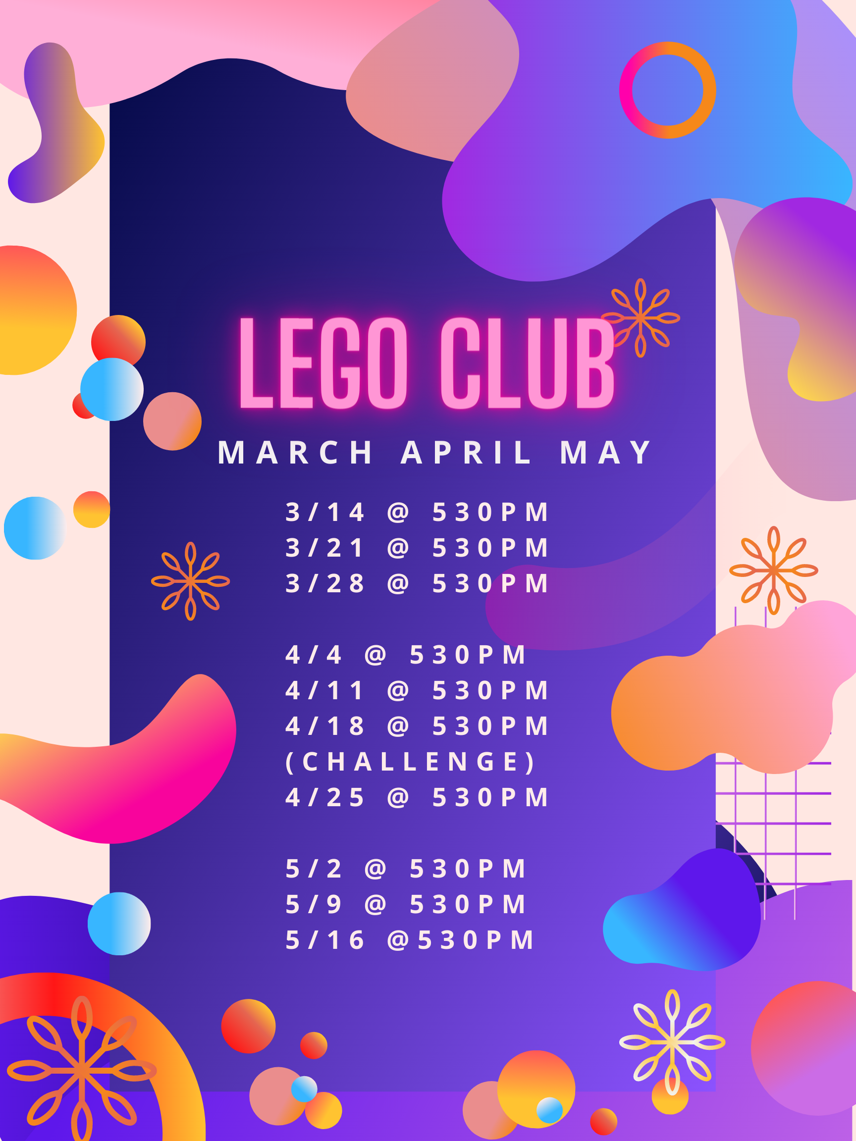 Lego Club March April May